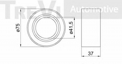 TREVI AUTOMOTIVE wb1616 -  Комплект подшипника ступицы колеса